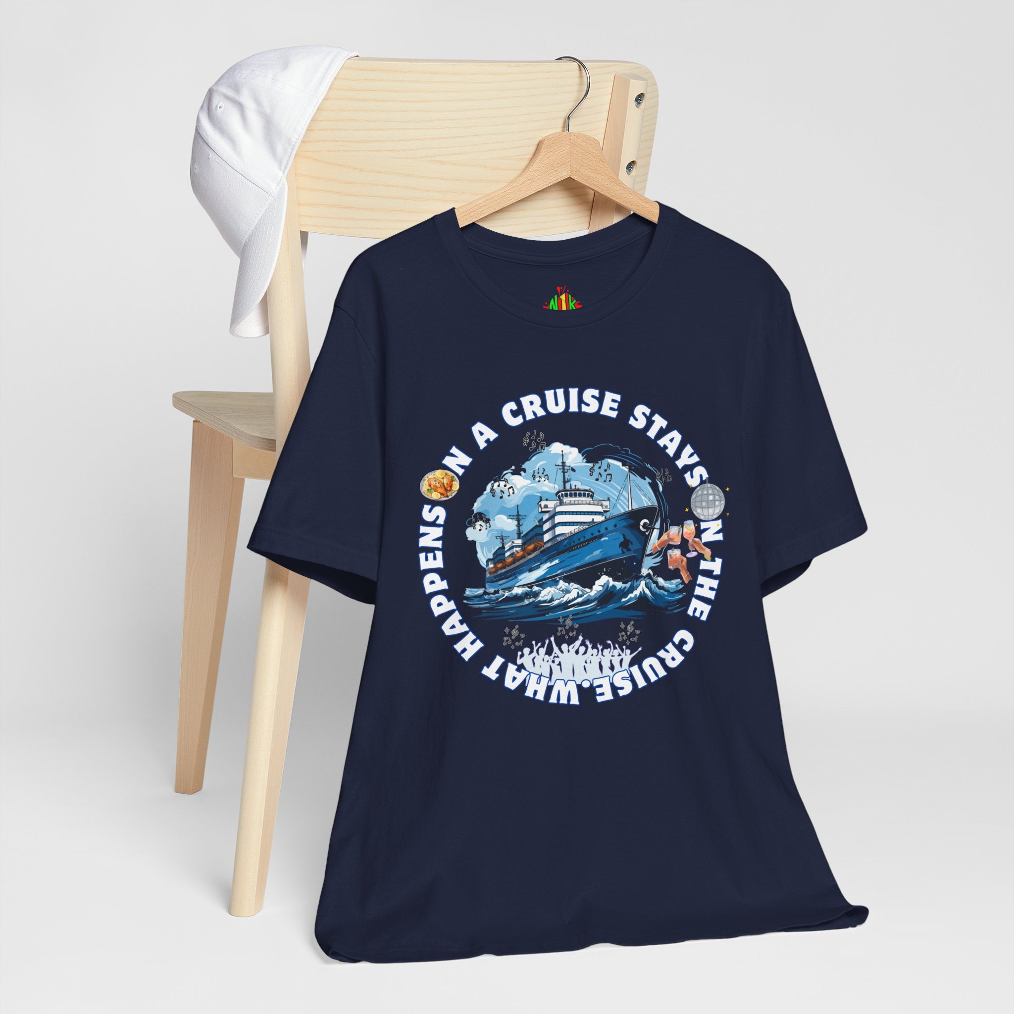 Fun Cruise Vibes Unisex Tee - "What Happens on a Cruise Stays on a Cruise"